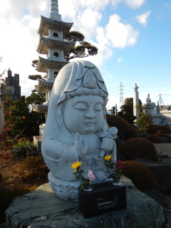 勝輪寺の二頭身観音