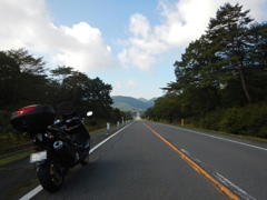榛名山の直線道路