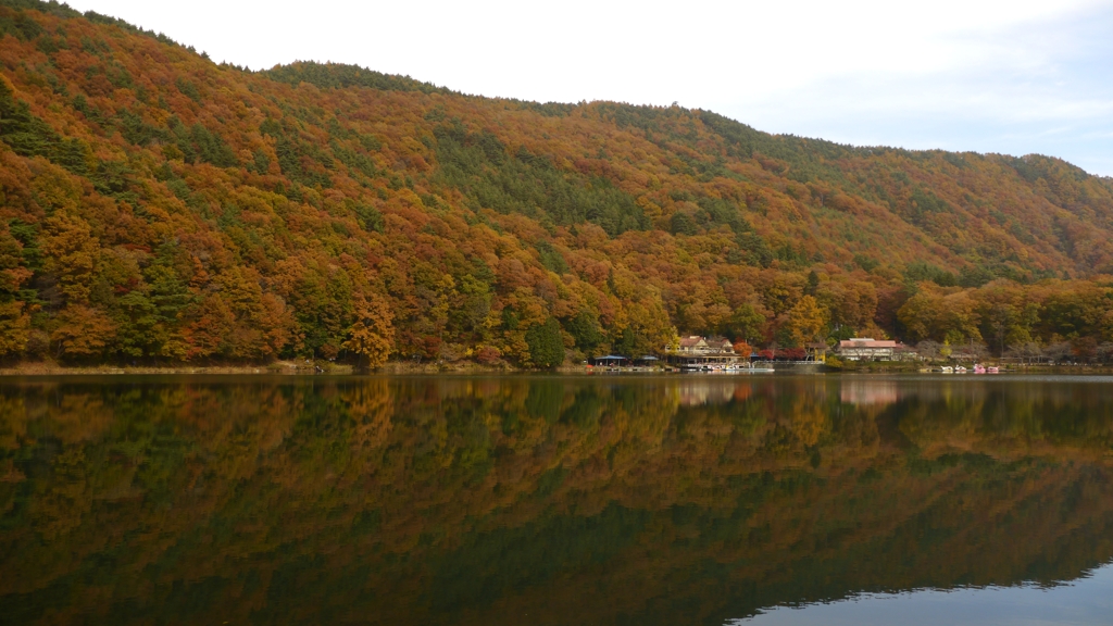 紅葉の湖畔