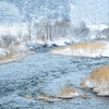 雪もやの流れ