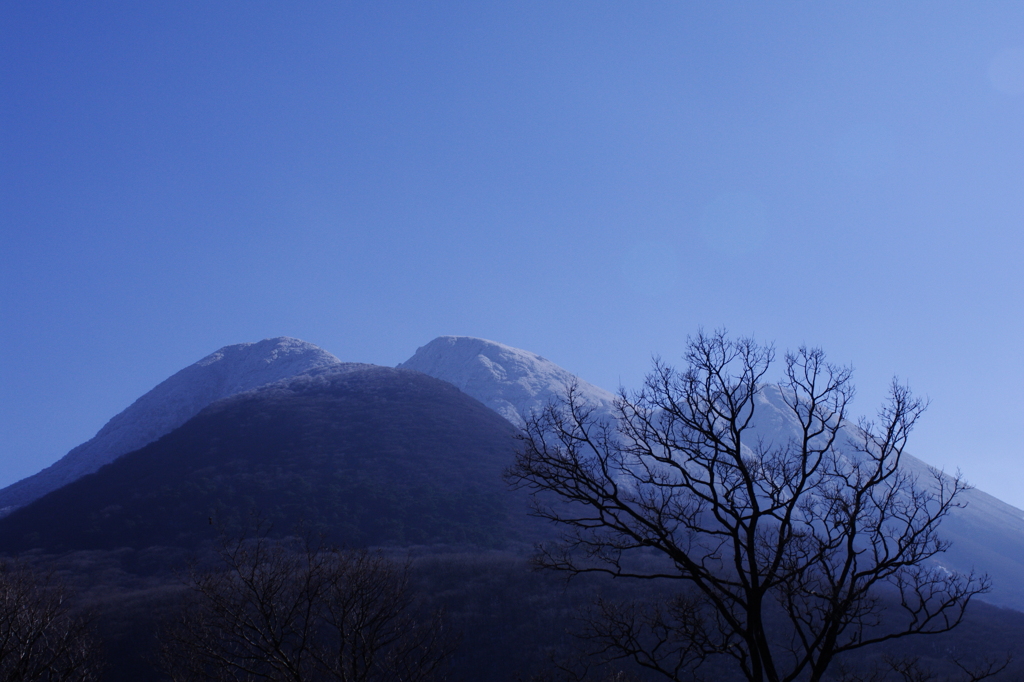 久住中岳を臨む