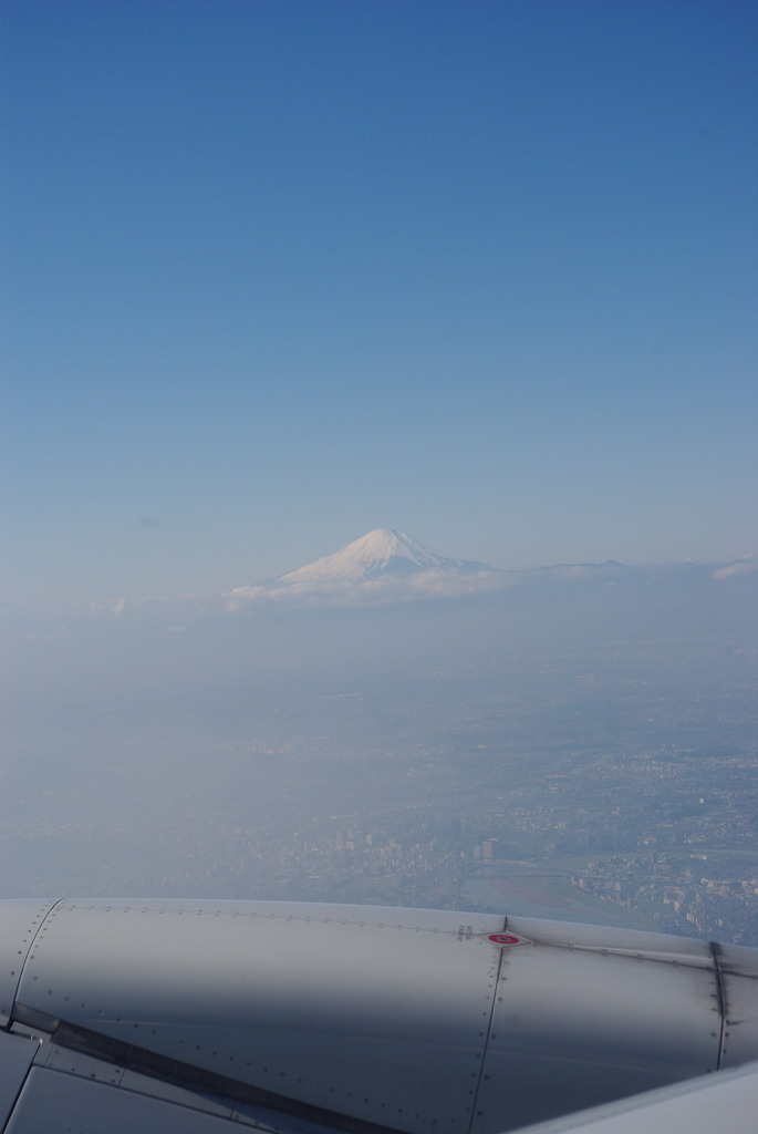 空から見た富士