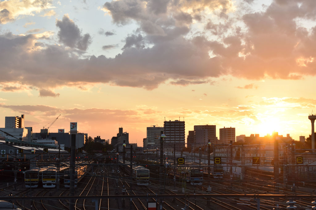 三鷹の夕焼け
