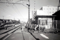 「JR高島線 踏切（栄町)」 (film)