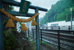 大雨で雨晴