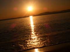 締めの夕陽