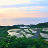 東後畑棚田2022　6月-4　黄昏る棚田①