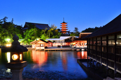 宮島2020　10月　夜景　五重塔