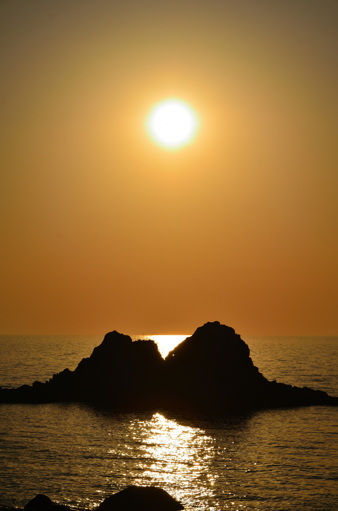 櫻井二見が浦2019　5月　夫婦岩＆夕陽②