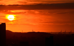 Ｋ市2022　8月-1　響灘の夕景