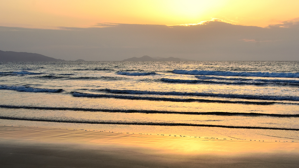 岩屋海岸2021　3月-3　浜辺の夕景②