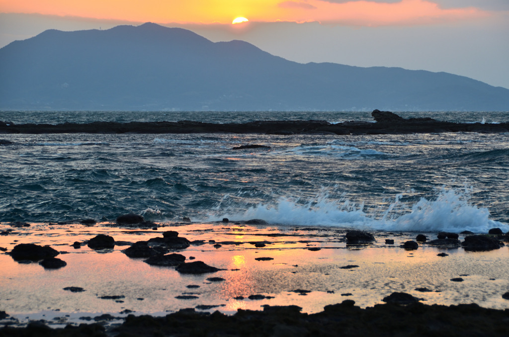 狩尾岬2022　11月-4　千畳敷　夕景③