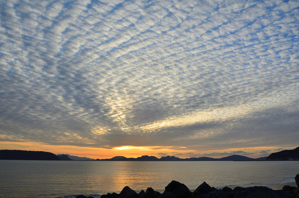 海の中道2020-2　糸島半島＆鱗雲