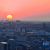 Ｋ市2022　5月-5　夕陽と響灘