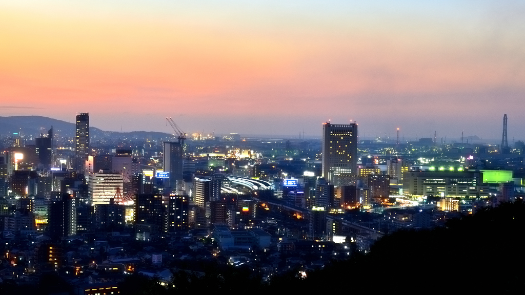 Ｋ市2018　10月-01 海側夕暮