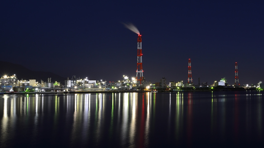 洞海湾2020　工場群　夜景①