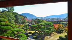 毛利氏庭園2024　11月-02　本邸縁側より