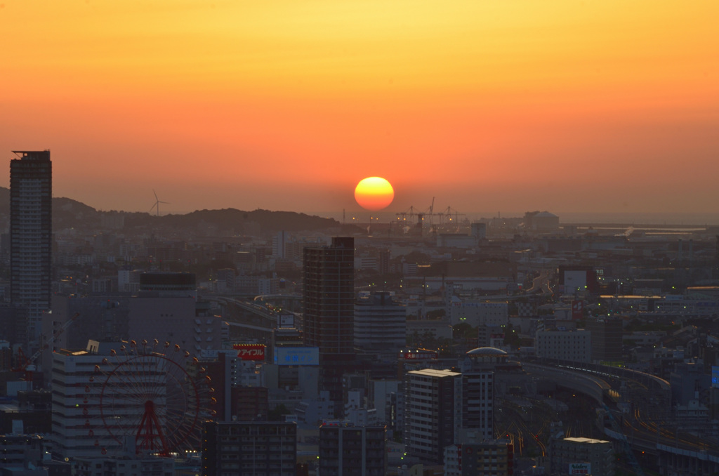 Ｋ市2019　5月　夕陽②