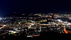 皿倉山2022　2月-3　夜景　八幡東区方面