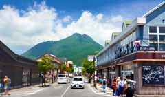 湯布院2018-3　ＪＲゆふいん駅より由布岳