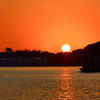 洞海湾2020　1月-2　夕陽と渡船