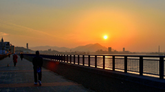 関門海峡2025　1月-01　夕景①