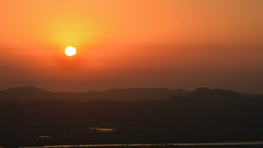 皿倉山2022　2月-1　夕陽