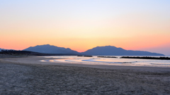 芦屋海岸2022　秋-3　渚の夕景①