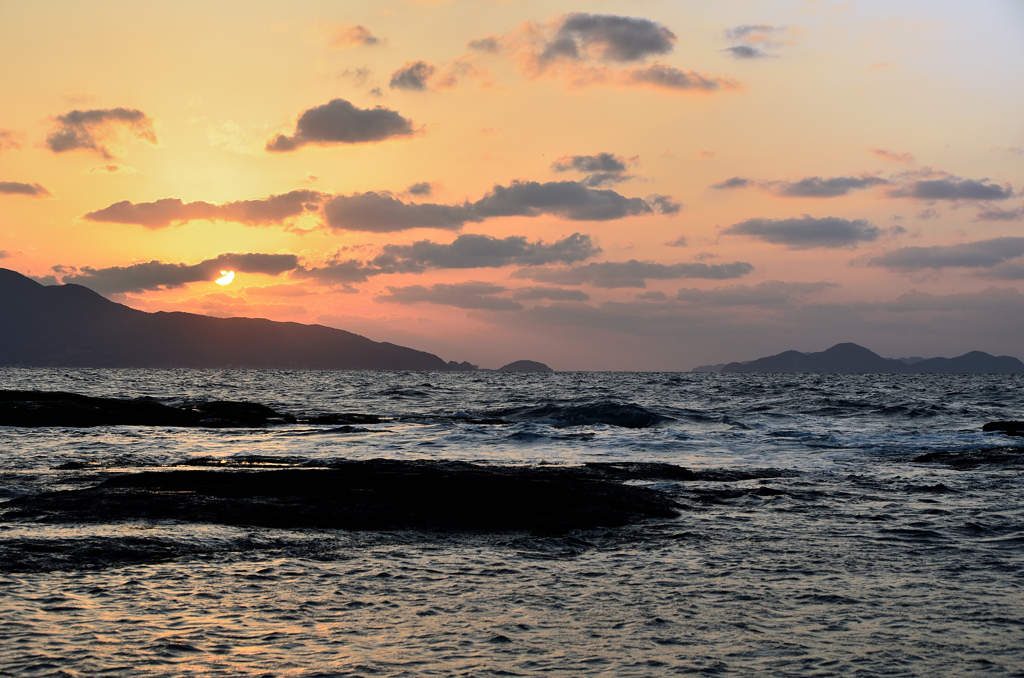 洞山2022　2月-6　夕景の地島