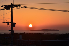 玄界灘2021　春-1　相島の夕陽①