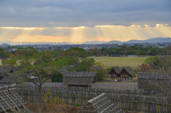 吉野ケ里2019-2　南　内郭　望楼より光芒