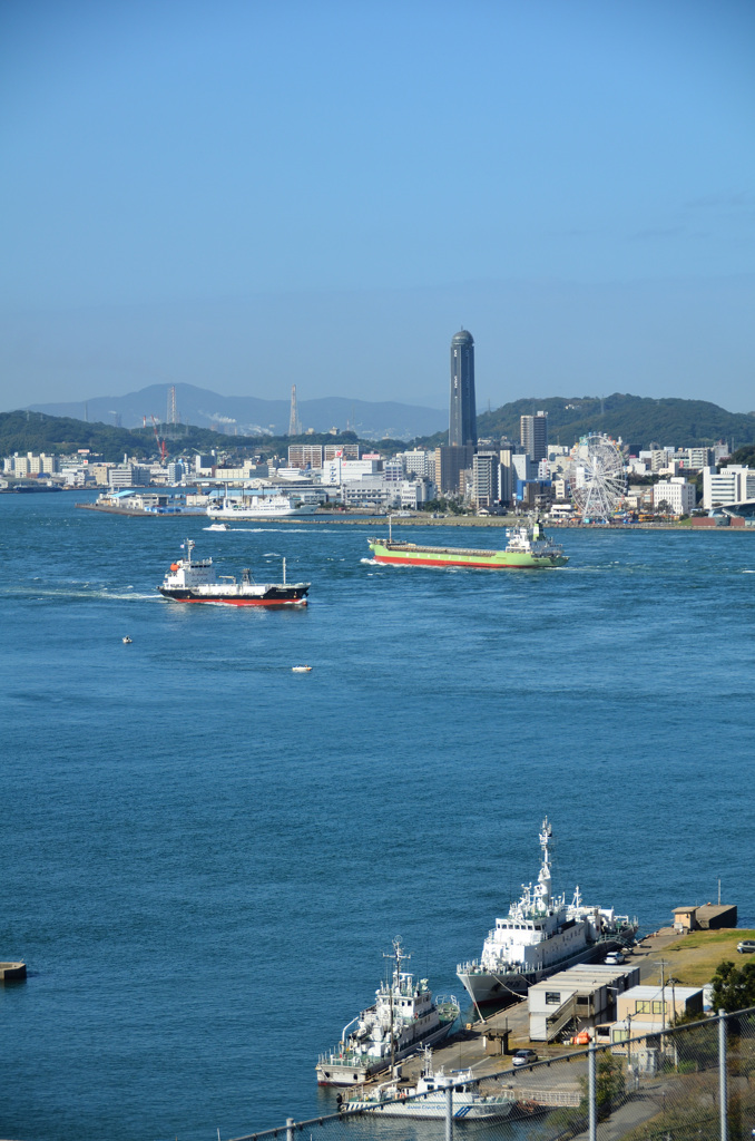 関門海峡2019　貨物船往来