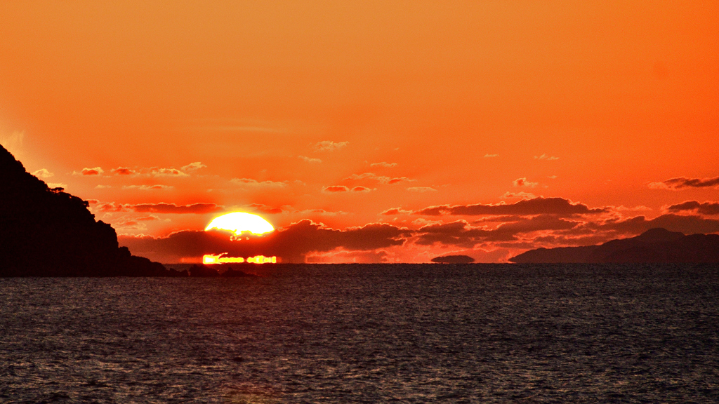 櫻井二見が浦　秋　夕陽