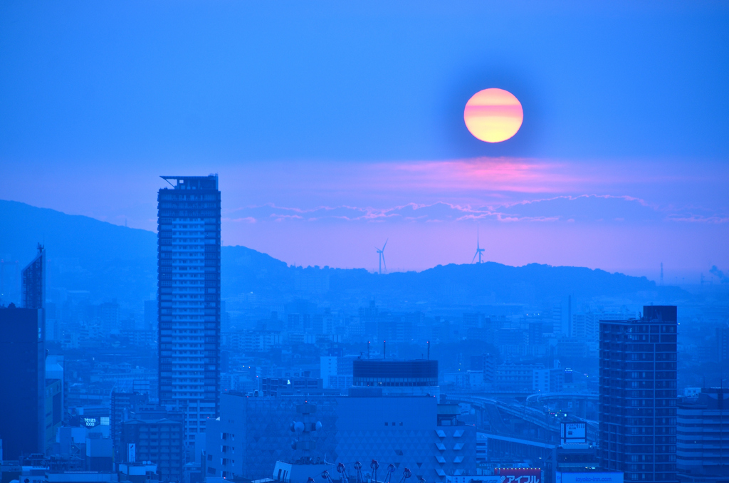K市2023　7月-01　都市の夕景②