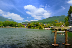 湯布院2018-2 夏　金鱗湖＆天祖神社　鳥居