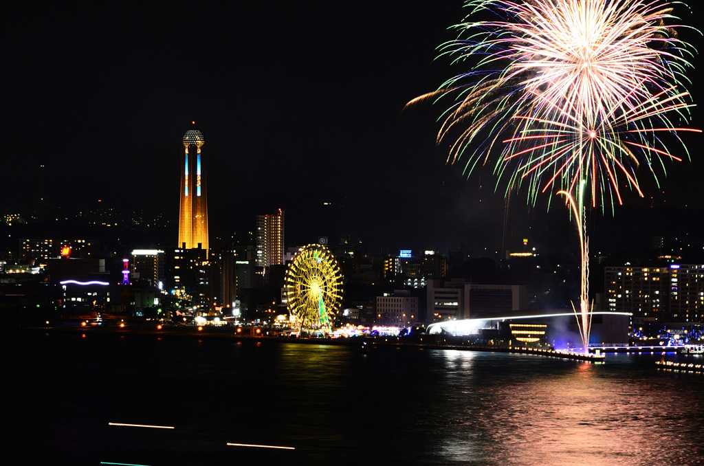 めかり公園2019　12月-1　海峡ゆめﾀﾜｰ花火②
