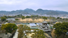 熊本城2022　1月-2　大天守より二の丸広場