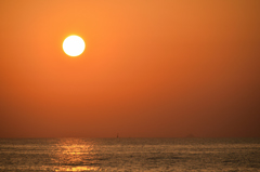 櫻井二見が浦2021　4月-5　夕陽と玄界灘