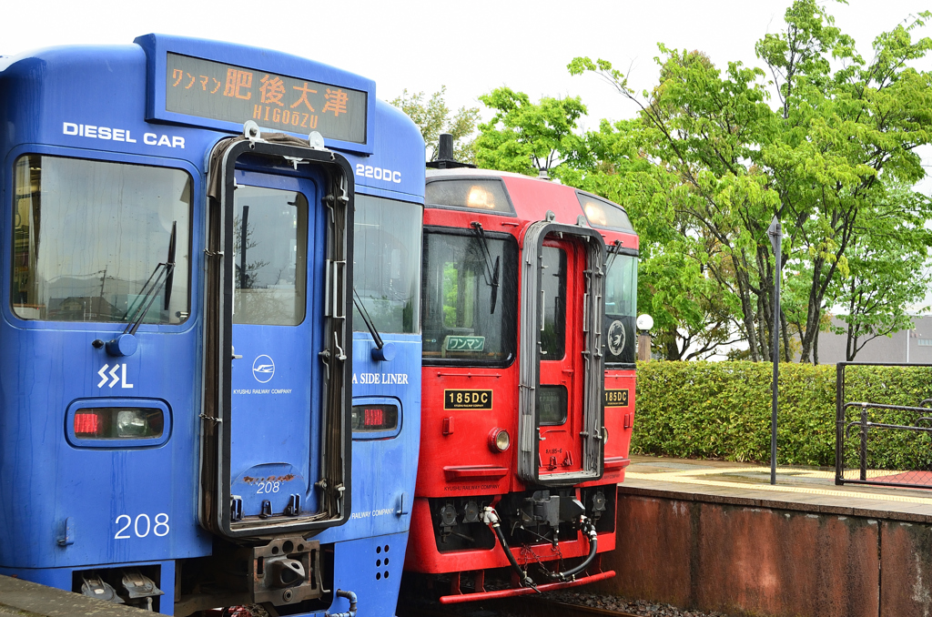 阿蘇駅2022-2　離合停車中