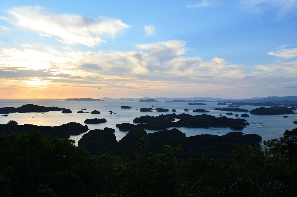 九十九島2020　9月　展海峰-1　島々＆夕景