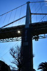 関門橋2021　2月　修復中①