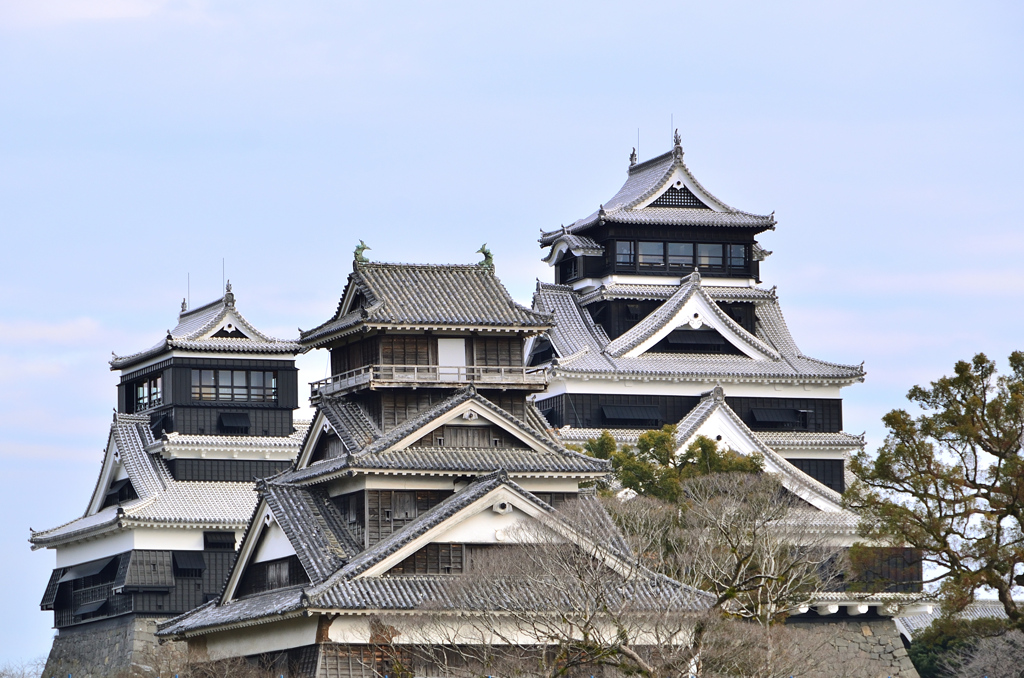 熊本城2022　1月-1　宇土櫓と大小天守