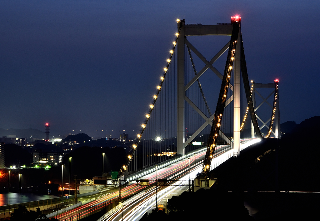 関門橋2022　7月-3　夜景②