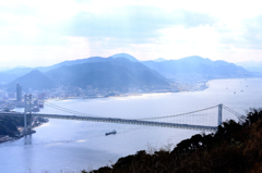 火の山公園2024-01　煌めく関門海峡①