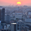 Ｋ市2022　5月-7　夕陽と小倉駅周辺