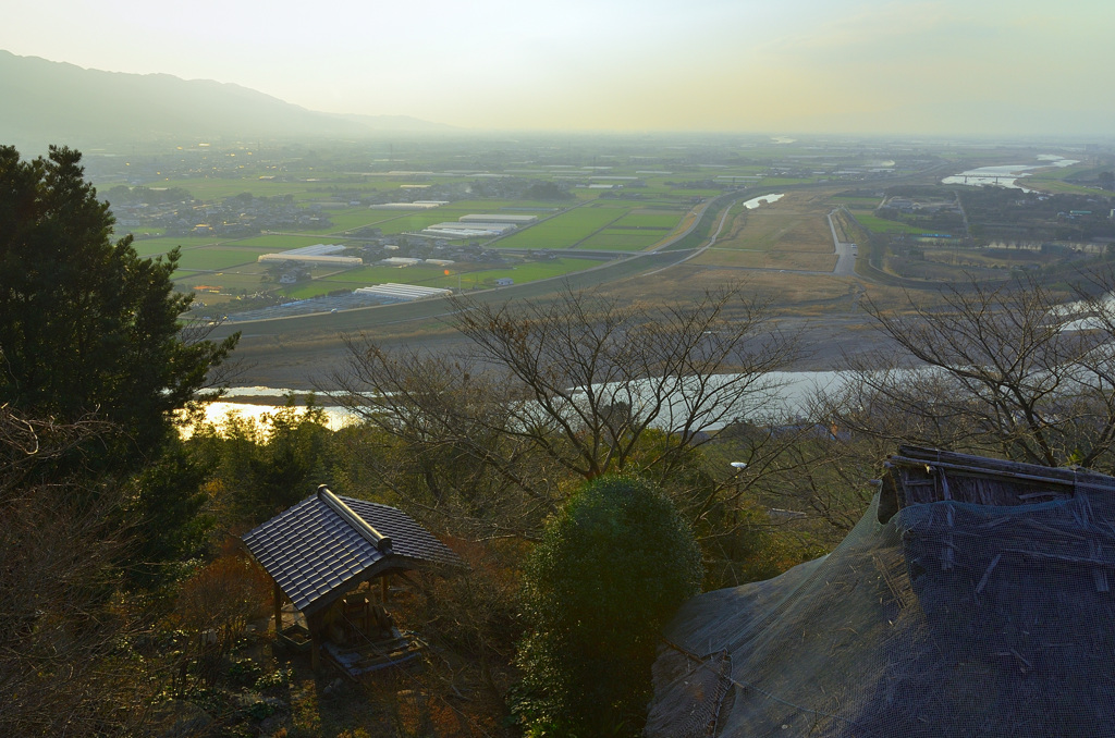 香山2020　2月　夕陽＆筑後川導流水路