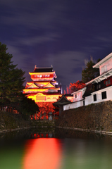 小倉城2023　2月-5　紅天守閣　夜景②