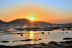 洞山2021　2月-5　湯川山の夕景