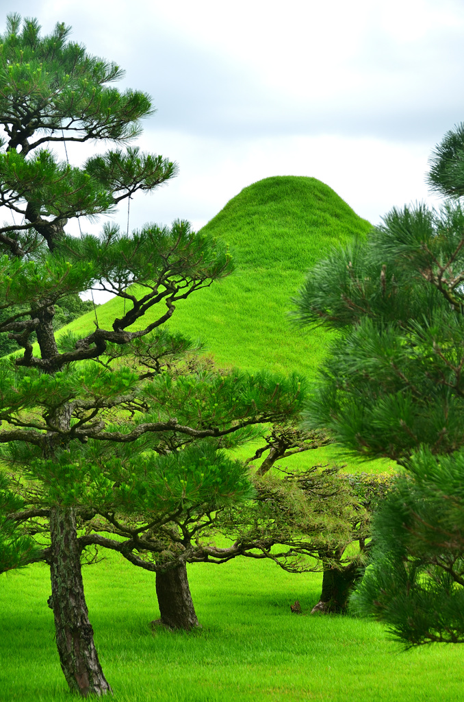 成趣園2020　7月-5　富士山と三保の松原？