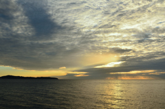長崎2022　9月-1　雲と角力灘の夕景